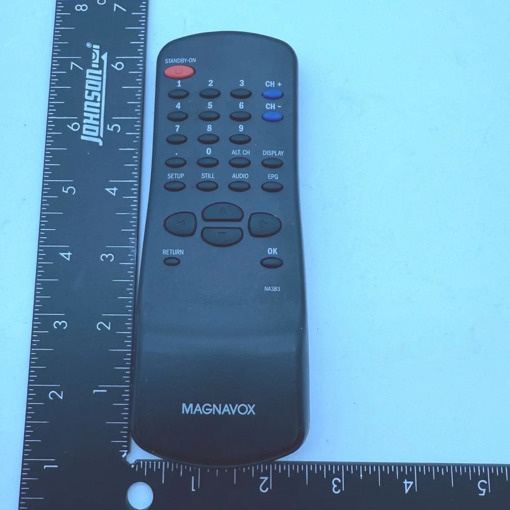 Magnavox NA383 Universal Remote‎ Control Black Replacement TV VCR DVD